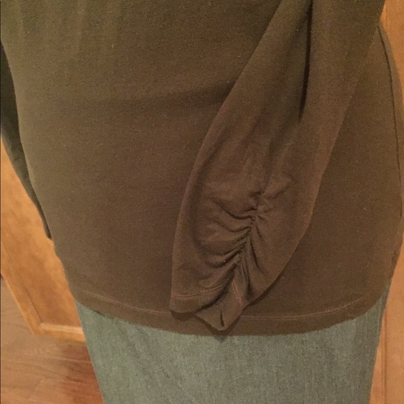 Chocolate brown long sleeve top - Picture 3 of 4